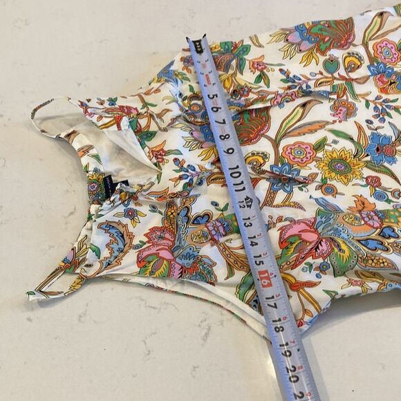Tommy Hilfiger 100% cotton multicolor floral Paisley sleeveless maxi dress large - Picture 10 of 13
